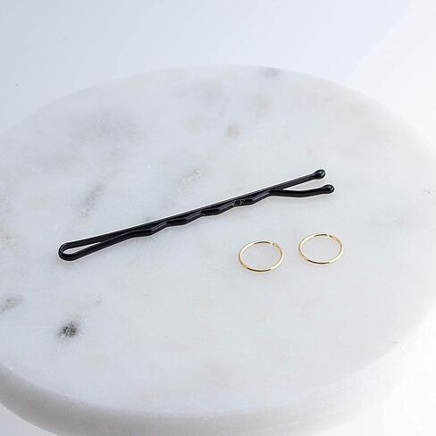 Gold, Silver Tiny Hoop Earrings for Women Cartilage Nose Septum Helix Tragus Rings Multiple Piercing Jewelry, Hypoallergenic (5mm | 1 Pair, 14K Yellow Gold Filled | 21 Gauge) in Saudi Arabia