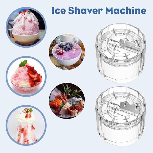 ملحق الثلج الحلقي من إنومون لخلاط حامل كيتشن ايد، مرفق ماكينة حلاقة الثلج لمرفقات خلاط كيتشن ايد، آلة مخروط الثلج لمساعد المطبخ مع 8 قوالب مكعبات ثلج مع غطاء، شفرة ناعمة وخشنة in Kuwait