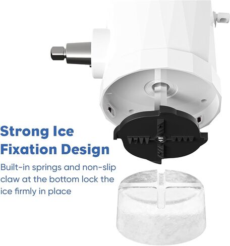 ملحق الثلج الحلقي من إنومون لخلاط حامل كيتشن ايد، مرفق ماكينة حلاقة الثلج لمرفقات خلاط كيتشن ايد، آلة مخروط الثلج لمساعد المطبخ مع 8 قوالب مكعبات ثلج مع غطاء، شفرة ناعمة وخشنة in Kuwait