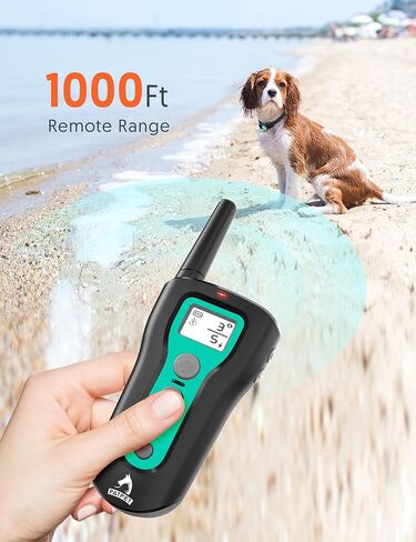 PATPET Dog Training Collar - Rechargeable Dog Training Collar with Remote for Medium Large Dogs 1000Ft Remote Range 3 Training Modes IPX7 Waterproof Black in Saudi Arabia