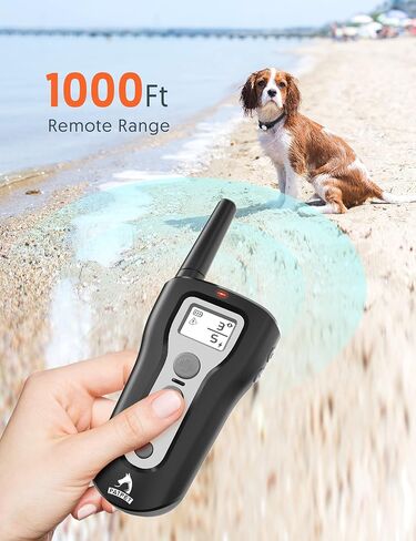 PATPET Dog Training Collar - Rechargeable Dog Training Collar with Remote for Medium Large Dogs 1000Ft Remote Range 3 Training Modes IPX7 Waterproof Black in Saudi Arabia