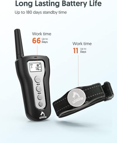 PATPET Dog Training Collar - Rechargeable Dog Training Collar with Remote for Medium Large Dogs 1000Ft Remote Range 3 Training Modes IPX7 Waterproof Black in Saudi Arabia