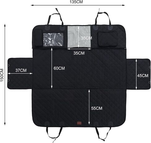 Dog Car Seat Cover for Back Seat Waterproof, Scratch Resistand,Nonslip Dog Hammock with Storage Pocket for Car, SUV (SM101) in Kuwait