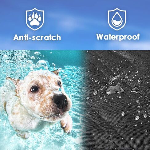 Dog Car Seat Cover for Back Seat Waterproof, Scratch Resistand,Nonslip Dog Hammock with Storage Pocket for Car, SUV (SM101) in Kuwait
