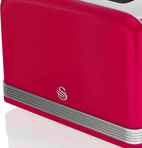 Swan ST19020BLN Retro Toaster, 7.2"x11.5"x10.4", Blue in Saudi Arabia