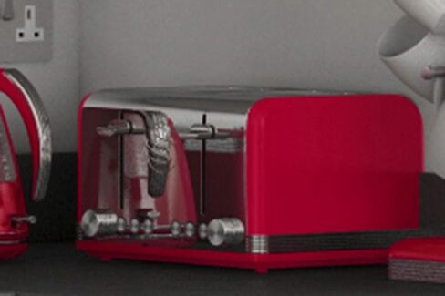 Swan ST19020BLN Retro Toaster, 7.2"x11.5"x10.4", Blue in Saudi Arabia