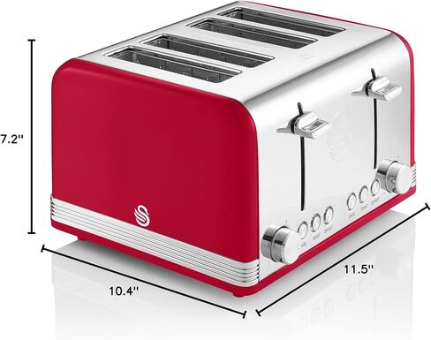 Swan ST19020BLN Retro Toaster, 7.2"x11.5"x10.4", Blue in Saudi Arabia