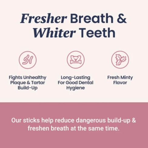 Mint Flavored Dental Chew Sticks, Keep your pup's Teeth Looking Clean and Smelling Fresh, Intended As A Treat (Mint) in Saudi Arabia