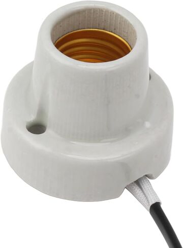 Reptile Ceramic Heat Lamp Holder, Light Fixture Holder E27 Socket High Temperature Proof, Easy Installation, Universal Usage for Tortoise (US Plug 120V) in Saudi Arabia