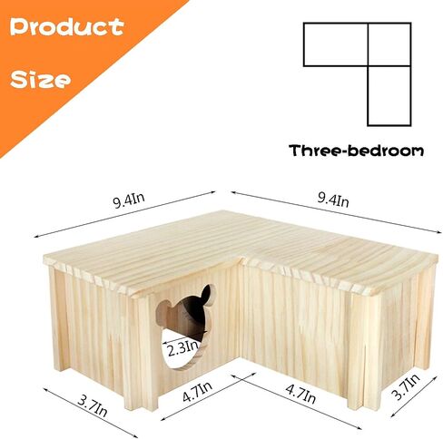 Wooden Multi-Chamber Small Animal Maze Hamster Playground Gerbils Tunnel Exploring Toys for Mouse Lemmings Rats and Other Small Rodents in Saudi Arabia