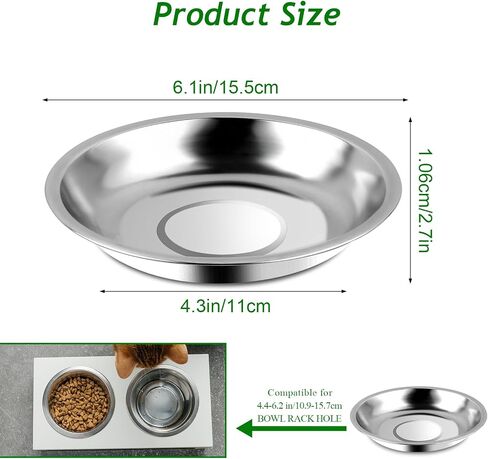 5 Pcs Stainless Steel Cat Bowls 6 Inch Metal Cat Bowls Cat Food Bowl, Metal Cat Dishes Cat Food Bowls for Indoor Cats, Shallow Pet Feeding Bowl Elevated Food Bowls for Cats in Saudi Arabia