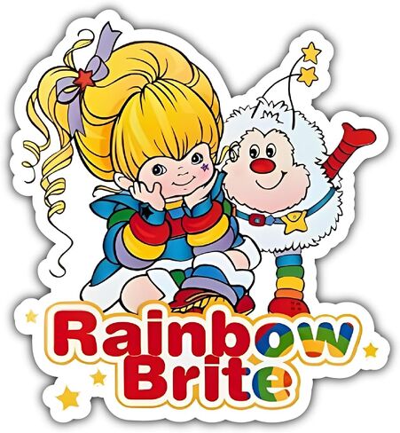 ملصق ممتص الصدمات للسيارة برسومات Rainbow Brite، عالي الجودة، ملصق فينيل مقاوم للطقس للسيارة والكمبيوتر المحمول والنافذة والخزان in Saudi Arabia