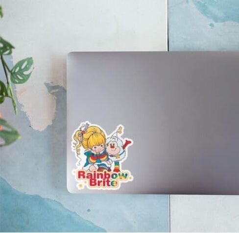 ملصق ممتص الصدمات للسيارة برسومات Rainbow Brite، عالي الجودة، ملصق فينيل مقاوم للطقس للسيارة والكمبيوتر المحمول والنافذة والخزان in Saudi Arabia
