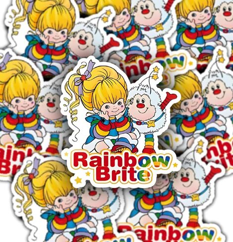 ملصق ممتص الصدمات للسيارة برسومات Rainbow Brite، عالي الجودة، ملصق فينيل مقاوم للطقس للسيارة والكمبيوتر المحمول والنافذة والخزان in Saudi Arabia