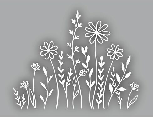 Wildflowers Leaf Plant Lover Gift Idea, Botanical Car bumper sticker vinyl decal for laptop, window, tiles, trucks in Saudi Arabia