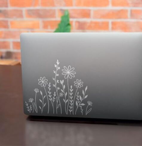 Wildflowers Leaf Plant Lover Gift Idea, Botanical Car bumper sticker vinyl decal for laptop, window, tiles, trucks in Saudi Arabia