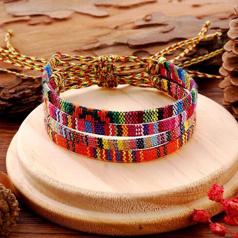 Boho Bracelets for Women & Mens Braided sunmer bracelets for women & men surfer Beach Jewelry Waterproof Adjustable String Rope Anklet (orange) in Kuwait