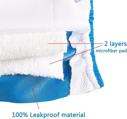 Vecomfy Reusable Female Dog Diapers for Medium Dogs,(4 Pack) Easy Absorbent Large Doggie Diapers for Peeing,in Heat,Doggie Period Panties,Dark Colors,L in Saudi Arabia