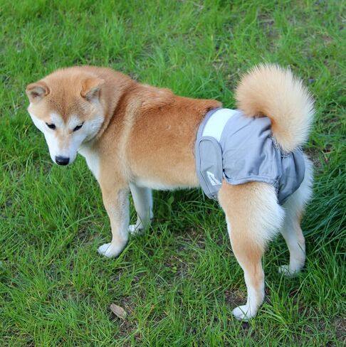 Vecomfy Reusable Female Dog Diapers for Medium Dogs,(4 Pack) Easy Absorbent Large Doggie Diapers for Peeing,in Heat,Doggie Period Panties,Dark Colors,L in Saudi Arabia