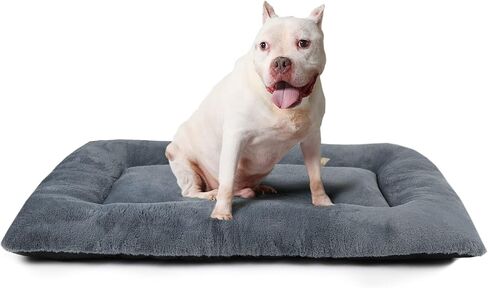 Dog Crate Pad Washable Dog Crate Bed 42 Inch Crate Pads for Dog Cages Soft Crate Mat Dog Kennel Pads for Crates Dog Mats for Sleeping Dog Crate Bed Large Dogs 42 x 27 Inch Dark Grey L Pet Pads. in Kuwait