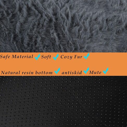 Dog Crate Pad Washable Dog Crate Bed 42 Inch Crate Pads for Dog Cages Soft Crate Mat Dog Kennel Pads for Crates Dog Mats for Sleeping Dog Crate Bed Large Dogs 42 x 27 Inch Dark Grey L Pet Pads. in Kuwait