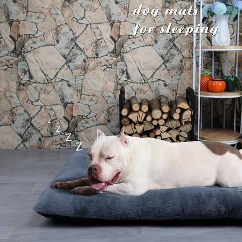 Dog Crate Pad Washable Dog Crate Bed 42 Inch Crate Pads for Dog Cages Soft Crate Mat Dog Kennel Pads for Crates Dog Mats for Sleeping Dog Crate Bed Large Dogs 42 x 27 Inch Dark Grey L Pet Pads. in Kuwait