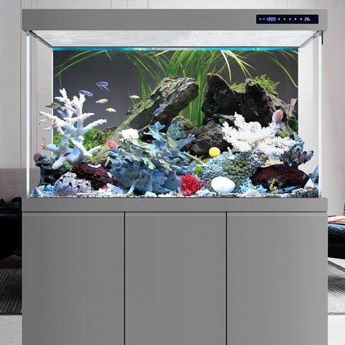 AWERT 48x20 inches Stone Aquarium Background Stone Aquatic Plant River Bed & Lake Seaweed Aquarium Vinyl Background Fish Tank Background in Saudi Arabia