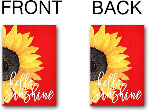 TheSpottedZebras Hello Sunshine Red Sunflower ترحيب حديقة العلم ساحة العلم مزدوج الجوانب 12 × 18 بوصة in Saudi Arabia