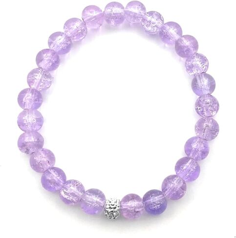 سوار مطرز باللون الوردي مصنوع يدويًا للنساء، خرز فرقعة، لمسة لامعة، هدية للأم والأخت والابنة in Kuwait