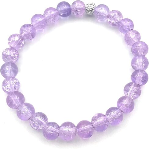 سوار مطرز باللون الوردي مصنوع يدويًا للنساء، خرز فرقعة، لمسة لامعة، هدية للأم والأخت والابنة in Kuwait