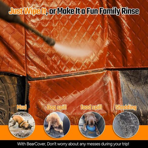 Back Seat Extender for Dogs,Heavy Duty Leatherette Large Space Dog Car Seat Cover for Back Seat,Hard Bottom Dog Hammock for Car Sturdy Camping Mattress Holds 500lbs,Travel Dog Bed for Car SUV Truck in Saudi Arabia