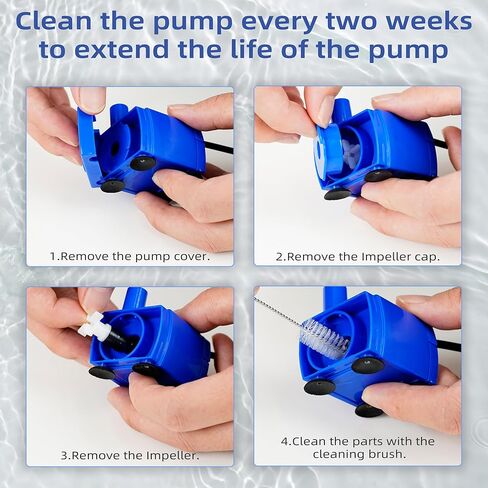 IP68 DR-DC160 submersible water pump Cat Water Fountain Pump for Tritone Ceramic, Stainless Steel, Round Flower Cap Cat Fountains, Automatic Pet Water Dispenser Replacement Pump (No LED) in Saudi Arabia