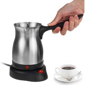 VBESTLIFE Electric Turkish Coffee Maker, 600ML Large Capacity, 5-6 Cup Capacity, Overheating, Ergonomic Anti Scald Handle, Stainless Steel