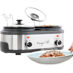 ميجا شيف مزدوج 1.5 كوارت كروك بوفيه طباخ بطيء in Kuwait