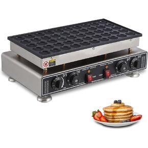 50 Pcs Electric Waffle Maker Machiner, Mini Pancake Maker With Independent Temperature & Time Control, 201 Stainless Steel, for Home, Hotel, Restaurant, Bar