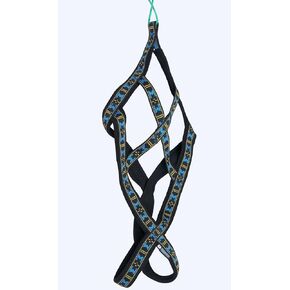 Weight Pulling Sledding Dog Harness X-back Style Black/Blue XXLarge, 24.5" Neck Circumference