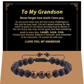 To My Daughter/Granddaughter Bracelet,Natural Stone Crown Bracelet Back to School Birthday Graduation Christmas Inspirational Gifts(Daughter)