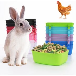 16 Pack Cage Cups Chicken Feeder Waterer Cups 16 oz Hanging Bird Cage Feeder Coop Cup Treats Drinker for Bird Pigeon Dove Rooster Gamefowl Poultry Wire Cage