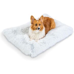 Best Friends by Sheri 4-in-1 Orthopedic Nap Mat Shag Dog Mat for Elevated Dog Beds and Dog Crates, Taupe, Small, 22x28