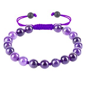 Valentine Day Gift for Her Amethyst Crystal Bracelet, Real Stone Bracelet for Women Handmade Bracelet Gift for Mom, Unique Gift HASKARE Premium Gemstone Amethyst Bracelet for Protection and Lucky