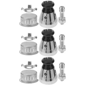 Garneck 3 Sets Pressure Cooker Jigger Valves Cookware Pressure Cookers Supplies Pressure Cooker Valves Pressure Cooker Parts Safety Valves High Pressure Aluminum Alloy Exhaust Rod