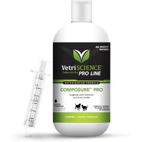VETRISCIENCE Pro Composure Pro Liquid Calming Supplement - Dog + Cat, 8 fl oz