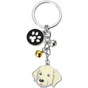 Cute Pet Dog Keychain Gifts for Women Men BFF Birthday Gifts for Best Friends Dog Loss Sympathy Gifts for Pet Owners Dog Claw Memorial Gifts for Dog Lovers Gold Labrador Retriever Keychain