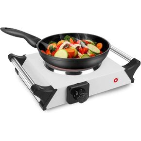 2000W Double Hot Plates, Electric Countertop Burners for Portable Coil Heating, with 5 Temperature Control and Non Slip Rubber Feet, Electric Stove Top Burner for Home RV Camp,Black