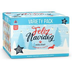 Weruva Classic Dog Food, Feliz Navidog Variety Pack, 5.5oz Can (Pack of 12)