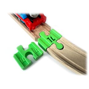 TrainLab Adapters Compatible with Thomas Wood 2018 and BRIO Wooden Railway (2pc) (NiteBrite)