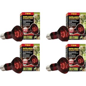 Exo Terra Heat-Glo Infrared Spot Lamp, 75-Watt/120-Volt (4 Pack)