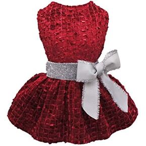 Fitwarm التطريز الكلب فساتين الحيوانات الأليفة الملابس حفلة موسيقية جرو اللباس القط عيد ميلاد الكلب حزب ثوب XS in Kuwait