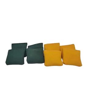 2 inch tabletop hunter and yellow mini cornhole toss bean bags