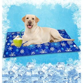 Dog Cooling Mat,Large 35.5"X18.9"-Gel Cooling Mat for Dogs and Cats,Internal Waterproof,Cooling Fiber Material,Cool Dog Bed for Summer,Easy to Clean,Suitable for Indoor and Outdoor